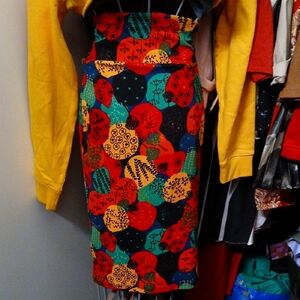 LuLaRoe Multicolor Patterned Pencil Skirt
